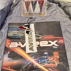 Avirex Silver and White Flight Jacket